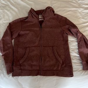 Fat face zip up hoodie, Heather maroon color, L